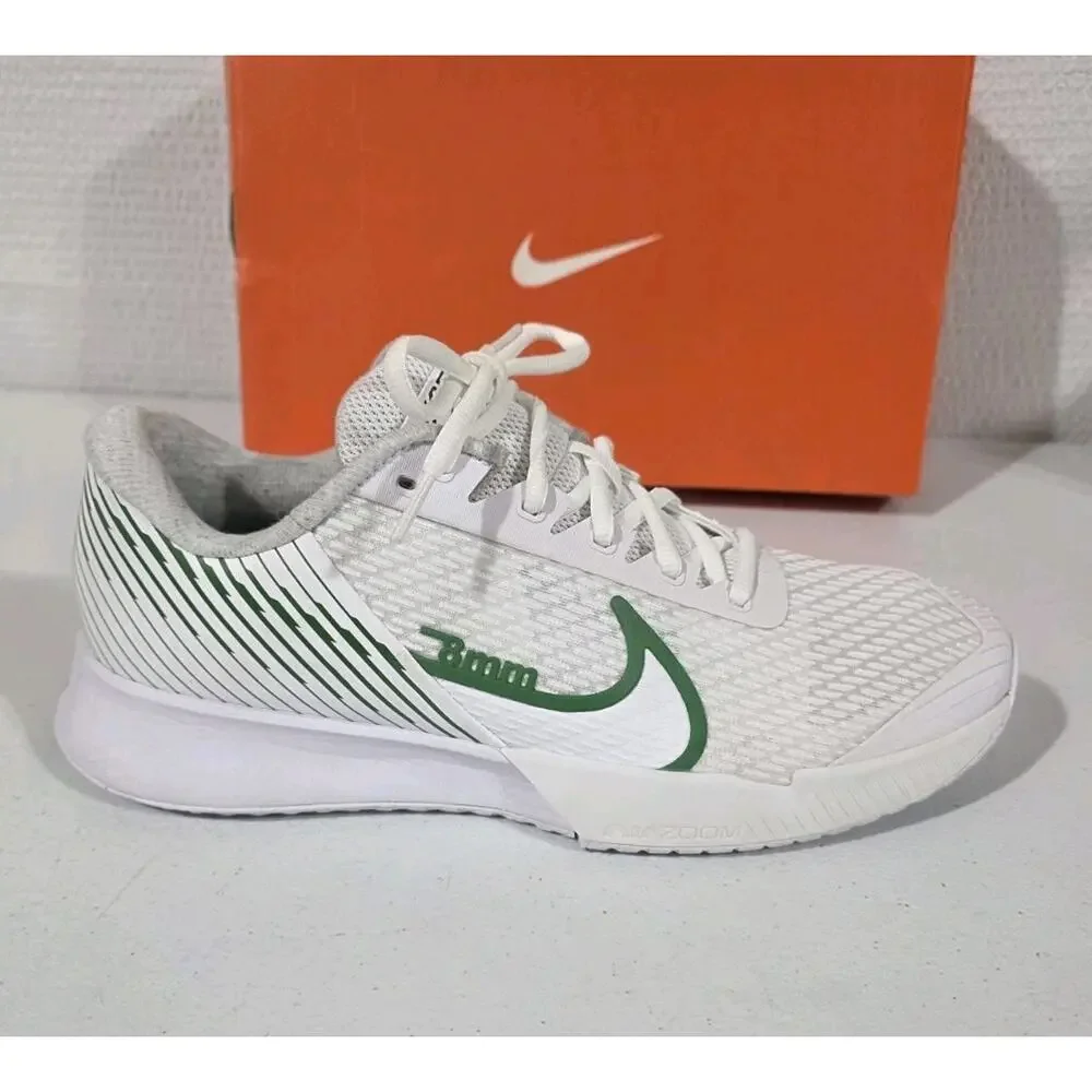 Nike Zoom Vapor Pro 2 HC Women's 10.5 White Kelly Green Tennis Shoes DR6192-102